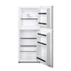 Summit FF711ESLLF2 18.75" W White Solid Door Accucold Refrigerator-Top Mount Freezer