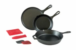 Lodge L6SPB41 13.65" W X " D X 3.95" H 6-Piece Seasoned With Oil Cast Iron Essential Skillet Set (1 Set)