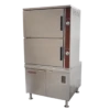 Crown GCX-24-NG 12 Pan Capacity Stainless Steel Floor Model Natural Gas Convection Steamer - 300,000 BTU