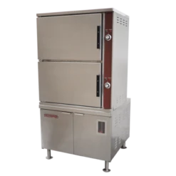 Crown GCX-24-NG 12 Pan Capacity Stainless Steel Floor Model Natural Gas Convection Steamer - 300,000 BTU