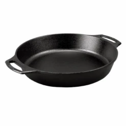 Lodge BW10BSKA1 10.25" Dia. Cast Iron Round Baker's Skillet With Handles And Silicone Grips (3 Each Per Case)