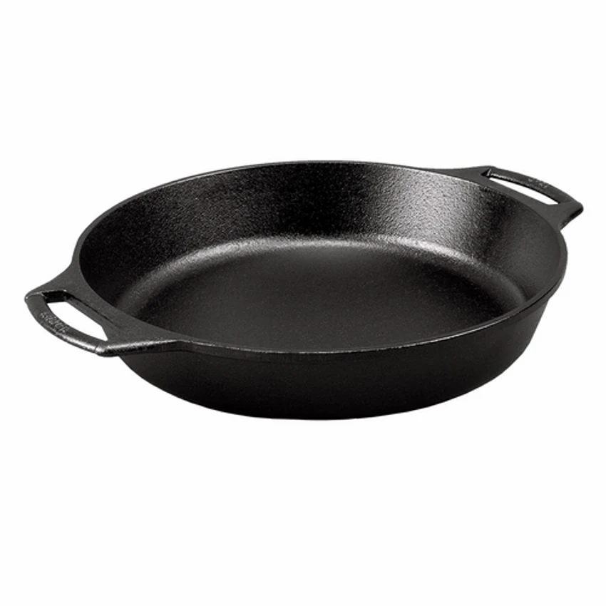 Lodge BW10BSKA1 10.25" Dia. Cast Iron Round Baker's Skillet With Handles And Silicone Grips (3 Each Per Case) 3 Lodge BW10BSKA1 10.25" Dia. Cast Iron Round Baker's Skillet With Handles And Silicone Grips (3 Each Per Case)