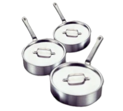Vollrath 4072 12" W X 2.38" H 5 Qt. 3004 Aluminum Alloy With Riveted Non-Insulated Handle Premier Saute Pan