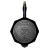 Lodge S10-10001 10" Octagonal Cast Iron With Stainless Steel Spring Handle Handle Finex® Skillet