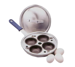 Vollrath 56507 4 Cups 8" Natural Finish Fry Pan With Cool Handle Wear-Ever Egg Poacher Set