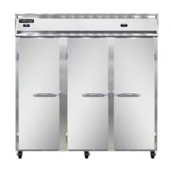 Continental Refrigerator 3RFF-SS 78" W Three-Section Solid Door Reach-In Refrigerator/Freezer