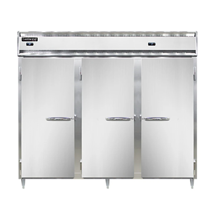 Continental Refrigerator DL3RFFE-SS-PT 85.5" W Three-Section Solid Door Pass-Thru Designer Line Refrigerator/Freezer 3 Continental Refrigerator DL3RFFE-SS-PT 85.5" W Three-Section Solid Door Pass-Thru Designer Line Refrigerator/Freezer
