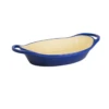 Lodge EC2C32 2 Qt. Indigo Porcelain Enameled Cast Iron Oval Casserole With Handles