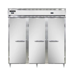 Continental Refrigerator DL3RFF-SA-PT 78" W Three-Section Solid Door Designer Line Refrigerator/Freezer