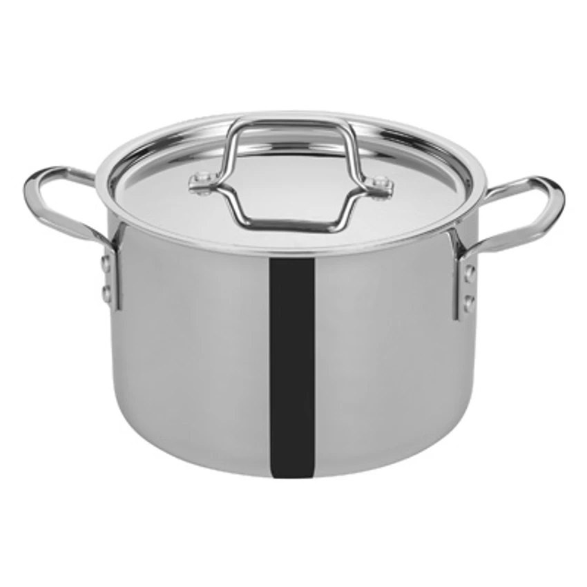 Winco TGSP-6 6 Qt Tri-Gen Induction-Ready Stock Pot 3 Winco TGSP-6 6 Qt Tri-Gen Induction-Ready Stock Pot
