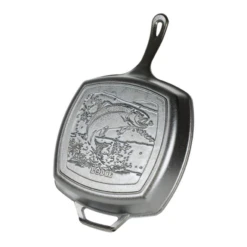 Lodge L8SGPWLFI 10.5" Round Cast Iron With Helper Handle Wildlife Series Skillet (3 Each Per Case)