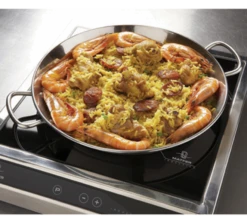 Matfer Bourgeat 70990 12-1/2" Stainless Steel / Aluminum Round Paella Pan