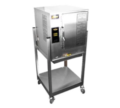 AccuTemp N61201E060 SGL-NG 6 Pans Natural Gas Convection Steamer Connected Evolution Boilerless - 60,000 BTU
