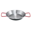 Winco CSPP-23 23-5/8" Dia. Carbon Steel Round Paella Pan