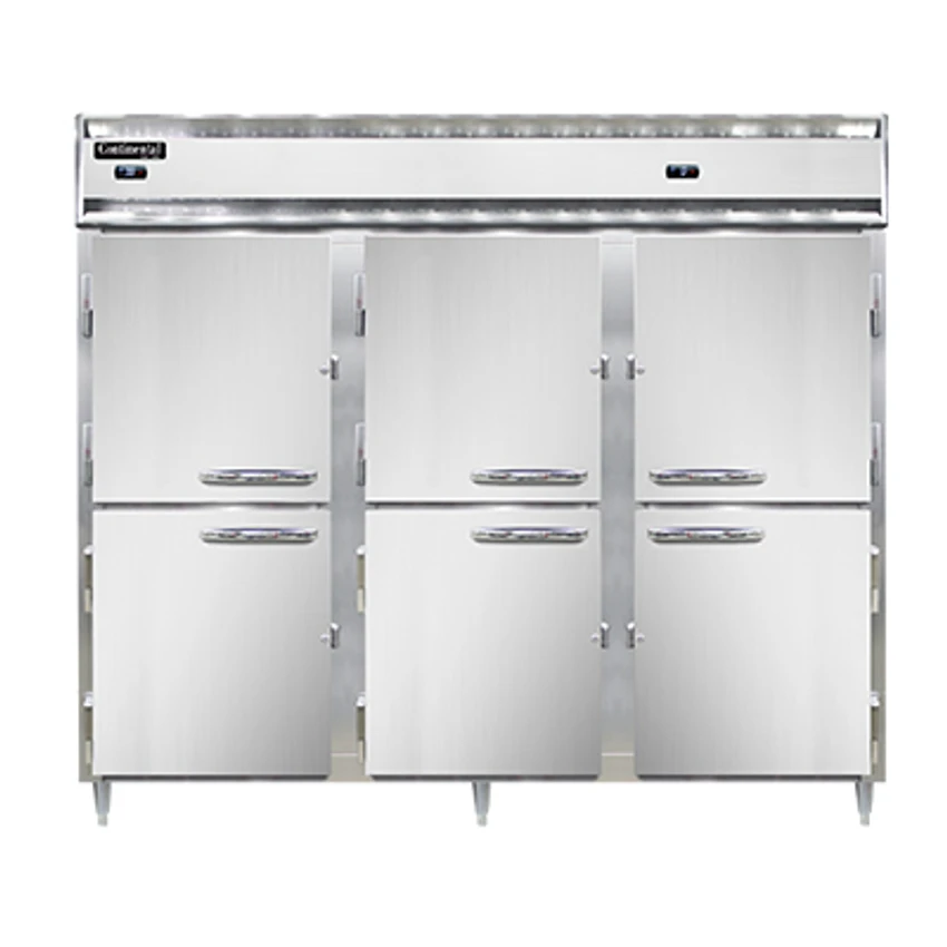 Continental Refrigerator DL3RFFE-SS-HD 85.5" W Three-Section Solid Door Reach-In Designer Line Refrigerator/Freezer 3 Continental Refrigerator DL3RFFE-SS-HD 85.5" W Three-Section Solid Door Reach-In Designer Line Refrigerator/Freezer
