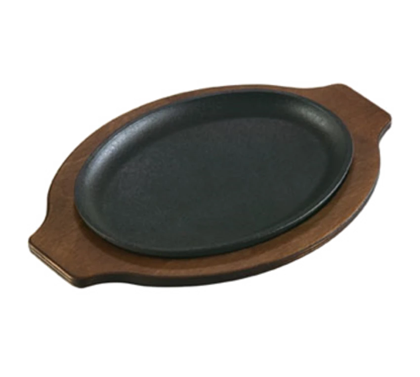 Lodge LOSH3 10" W X 7.5" D Cast Iron Oval Serving Griddle (6 Each Per Case) 3 Lodge LOSH3 10" W X 7.5" D Cast Iron Oval Serving Griddle (6 Each Per Case)