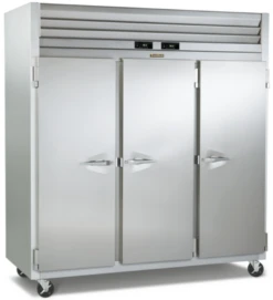 Traulsen ADT332NUT-HHS 76.31" W Three-Section Solid Door Reach-In Spec-Line Refrigerator/Freezer Dual Temp Cabinet