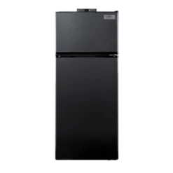 Summit BKRF1119B 23.63" W Black Solid Door Break Room Refrigerator-Freezer