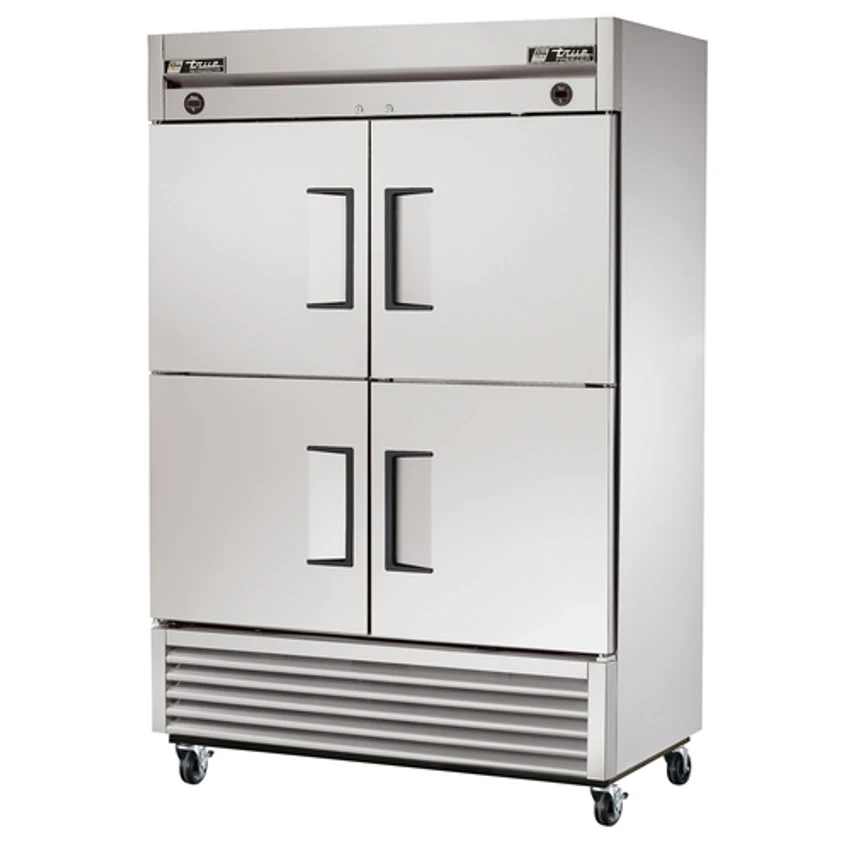 True T-49DT-4-HC 4 Stainless Steel Half Doors Aluminum Sides Interior Lighting Reach-In Refrigerator Or Freezer - 115 Volts 5 True T-49DT-4-HC 4 Stainless Steel Half Doors Aluminum Sides Interior Lighting Reach-In Refrigerator Or Freezer - 115 Volts - Image 3