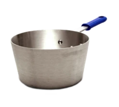 Vollrath 434512 5.5 Qt. 11 Gauge Aluminum Alloy Cool Handle With EverTite Riveting Wear-Ever Tapered Sauce Pan