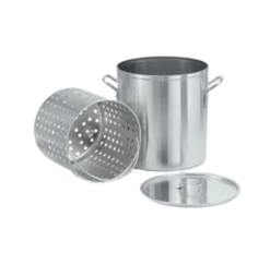 Vollrath 68273 80 Quart 10 Ga. Aluminum Complete With Basket Embossed Feet Bail Handle Steamer/Boiler
