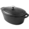 American Metalcraft CIPO4 4 Qt. Cast Iron Oval Casserole Dish