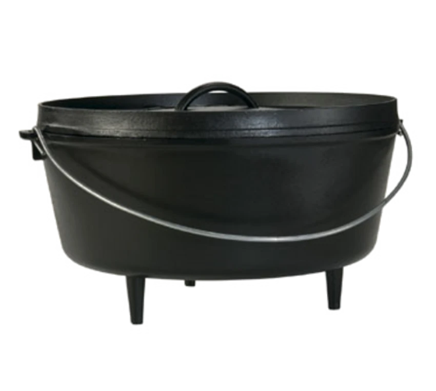 Lodge L14DCO3 14.5625" Round Cast Iron With Wire Bail Handle Camp Dutch Oven 3 Lodge L14DCO3 14.5625" Round Cast Iron With Wire Bail Handle Camp Dutch Oven
