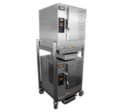 AccuTemp P61201D060 DBL-NG 6 Pans Natural Gas Convection Steamers Two Connectionless Evolution Boilerless - 60,000 BTU