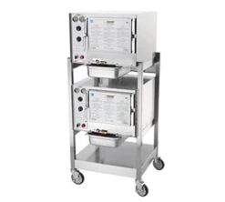 AccuTemp S62083D100 DBL 6 Pans Electric Two Steam'N'Hold Boilerless Convection Steamer - 208 Volts