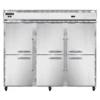 Continental Refrigerator 3RFFE-SS-HD 85.5" W Three-Section Solid Door Reach-In Extra-Wide Refrigerator/Freezer