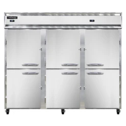 Continental Refrigerator 3RFFE-SS-HD 85.5" W Three-Section Solid Door Reach-In Extra-Wide Refrigerator/Freezer