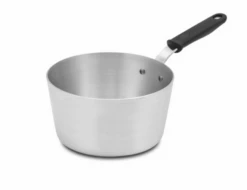 Vollrath 68305 5.5 Qt. 11 Gauge Aluminum Alloy TriVent Silicone Handle With EverTite Riveting Wear-Ever Tapered Sauce Pan