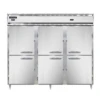 Continental Refrigerator DL3RFFE-SS-PT-HD 85.5" W Three-Section Solid Door Designer Line Refrigerator/Freezer