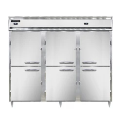 Continental Refrigerator DL3RFFE-SS-PT-HD 85.5" W Three-Section Solid Door Designer Line Refrigerator/Freezer