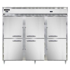 Continental Refrigerator DL3RRFE-PT-HD 85.5" W Three-Section Solid Door Pass-Thru Designer Line Refrigerator/Freezer