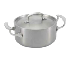 Vollrath 49410 7-7/8" Dia. Stainless Steel / Aluminum Miramar Display Cookware Casserole