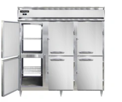Continental Refrigerator DL3RRF-PT-HD 78" W Three-Section Solid Door Pass-Thru Designer Line Refrigerator/Freezer