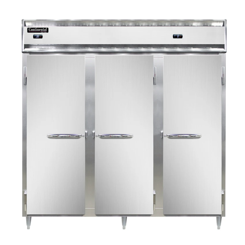 Continental Refrigerator DL3RRF-SS-PT 78" W Three-Section Solid Door Pass-Thru Designer Line Refrigerator/Freezer 3 Continental Refrigerator DL3RRF-SS-PT 78" W Three-Section Solid Door Pass-Thru Designer Line Refrigerator/Freezer