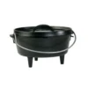 Lodge L8CO3 2 Qt. Black Cast Iron Round Camp Dutch Oven With Cover