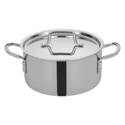 Winco TGSP-4 4.5 Qt Tri-Gen Induction-Ready Stock Pot
