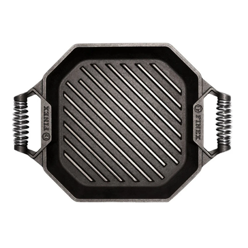 Lodge G12-10002 12" Octagonal Cast Iron With Dual Stainless Steel Spring Handles Finex® Grill Pan 4 Lodge G12-10002 12" Octagonal Cast Iron With Dual Stainless Steel Spring Handles Finex® Grill Pan - Image 2
