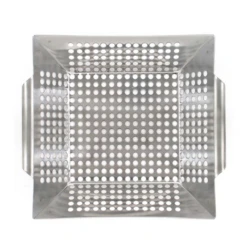 Chef Master 06034Y 12" W X 12" D Perforated Stainless Steel Mr. Bar-B-Q Platinum Prestige Wok Grill Topper