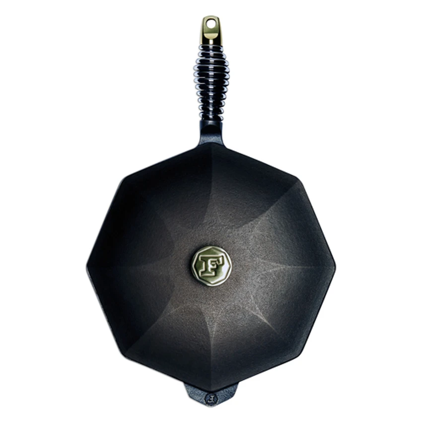 Lodge SL12-10001 12" Octagonal Cast Iron With Lid And Spring Handle Finex® Skillet 3 Lodge SL12-10001 12" Octagonal Cast Iron With Lid And Spring Handle Finex® Skillet