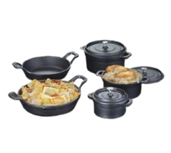 American Metalcraft CIPR5500 19 Oz. Cast Iron Round Baking Dish