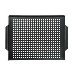 Chef Master 06080Y 16" W X 12" D Black Perforated Non-Stick Mr. Bar-B-Q Premium Grill Topper