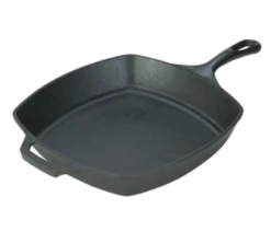 Lodge L8SQ3 10.5" Square Cast Iron With Helper Handle Skillet (3 Each Per Case)