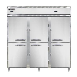 Continental Refrigerator DL3RRF-SA-HD 78" W Three-Section Solid Door Reach-In Designer Line Refrigerator/Freezer