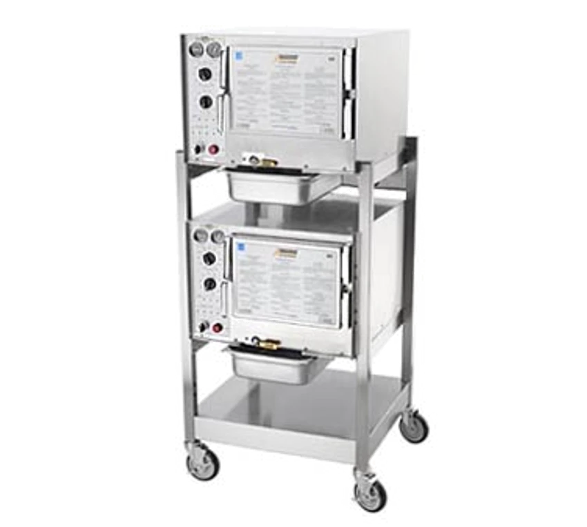 AccuTemp S34803D110 DBL 3 Pans Electric Two Steam'N'Hold Boilerless Convection Steamer - 480 Volts 3 AccuTemp S34803D110 DBL 3 Pans Electric Two Steam'N'Hold Boilerless Convection Steamer - 480 Volts