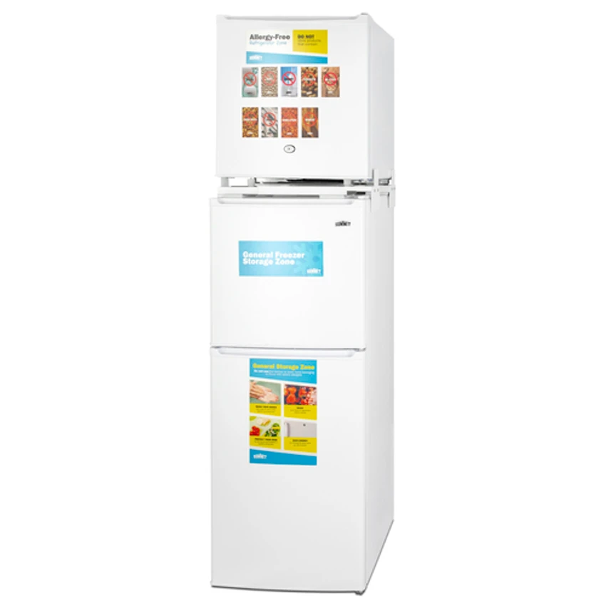 Summit AZRF7W 18.75" W White Solid Door Stacked Refrigerator Or Freezer & All-Refrigerator 4 Summit AZRF7W 18.75" W White Solid Door Stacked Refrigerator Or Freezer & All-Refrigerator - Image 2