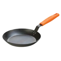 Lodge CRS10HH61 10.31" Heavy Gauge Carbon Steel Skillet With Orange Silicone Handle Holder
